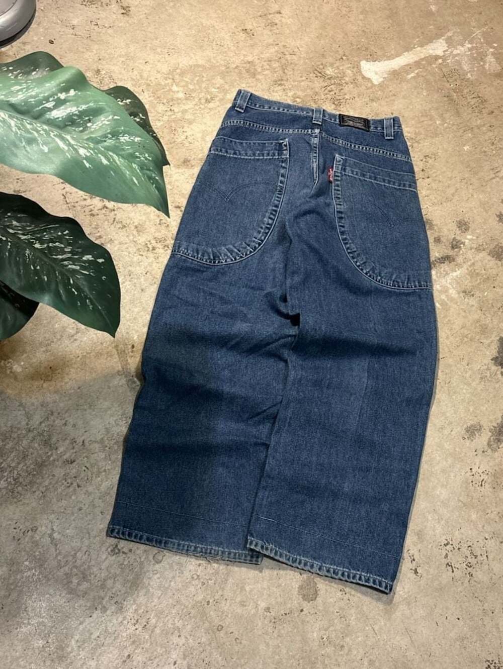 Vintage Levi's Unique Wide Leg Baggy Denim Drop Pocket Jeans